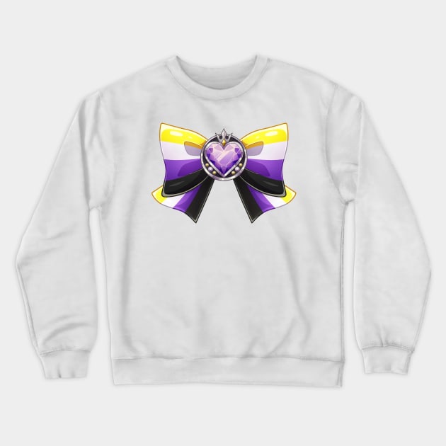 Non Binary Pride Power Crewneck Sweatshirt by Padfootlet